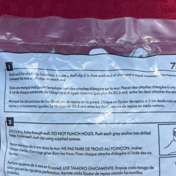 7002-PTT ClosetMaid 75615 Shelf Clips Concrete/Stud Shelf Clips 12-Pack  White - Picture 2 of 6